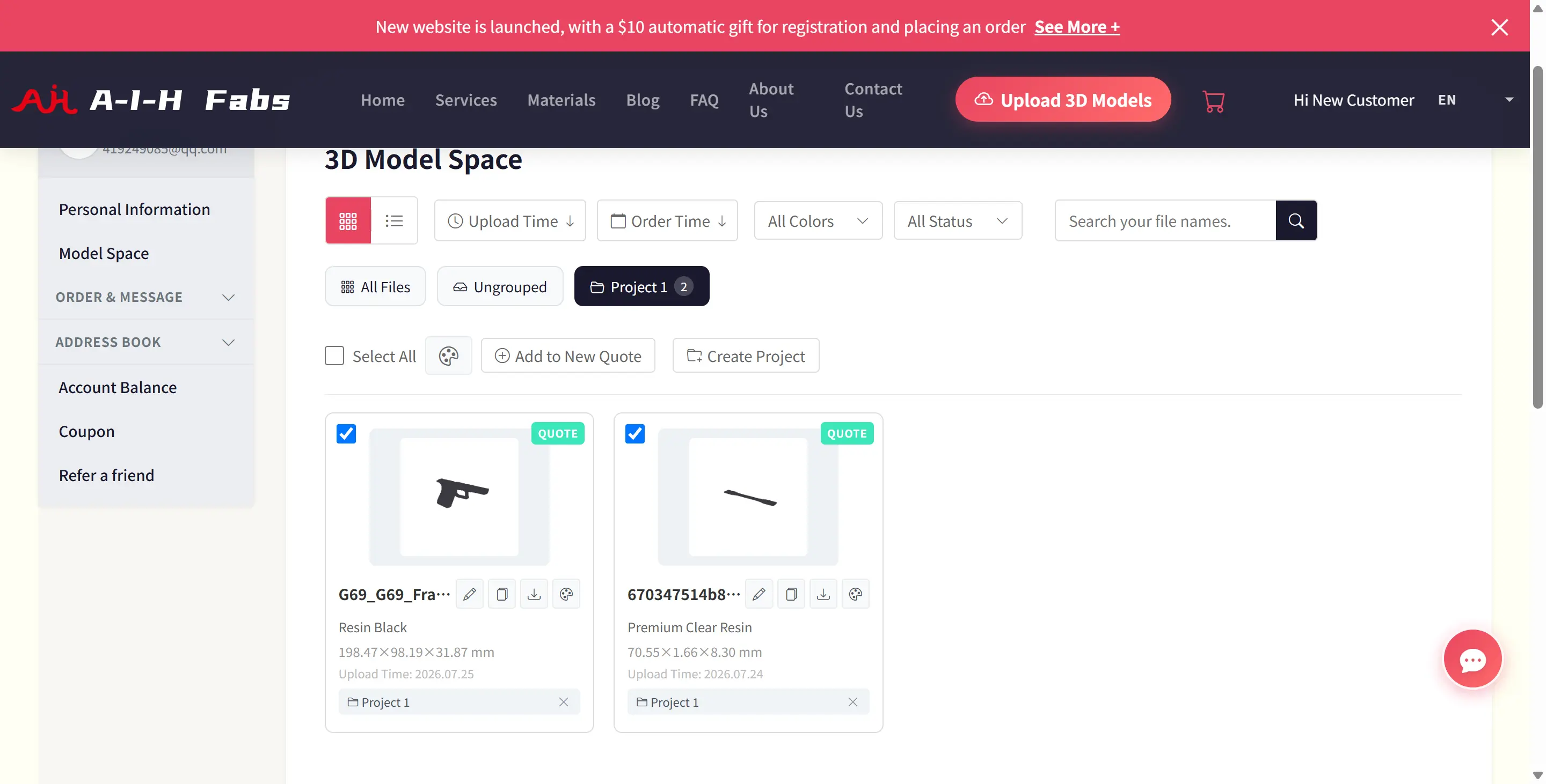 3D printing service