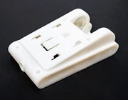 White resin 3D printed industrial part prototype