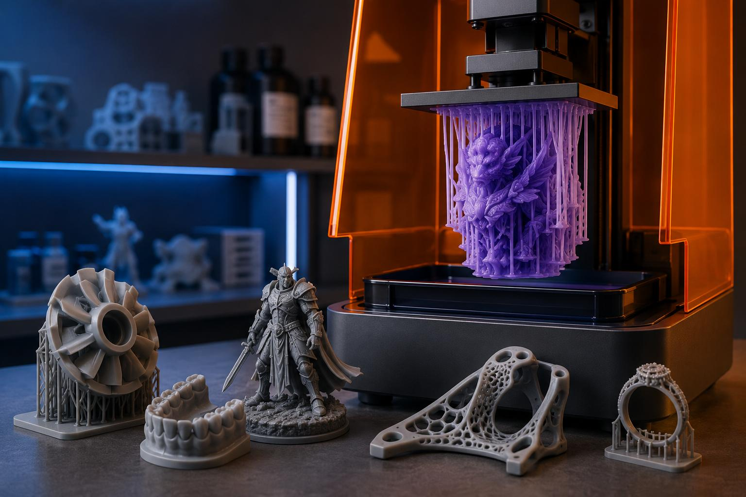DLP 3D printing multiple small parts on a build platform