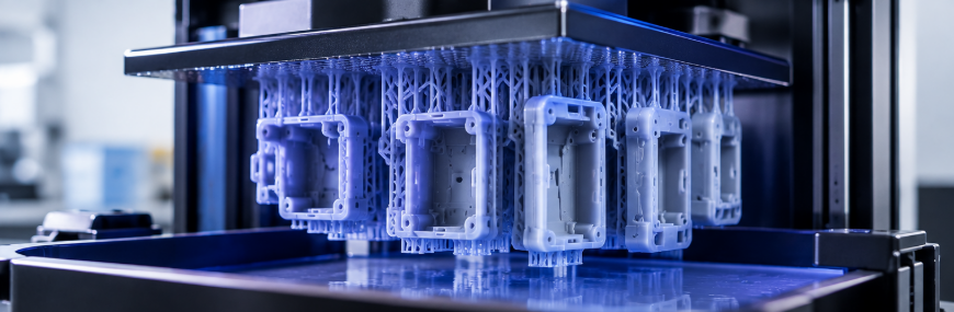 DLP resin 3D printing process for electronic housing parts