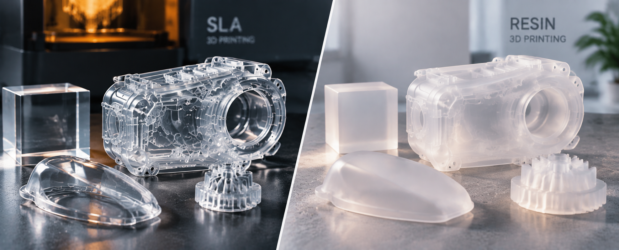Clear resin 3d printing service vs translucent resin printing