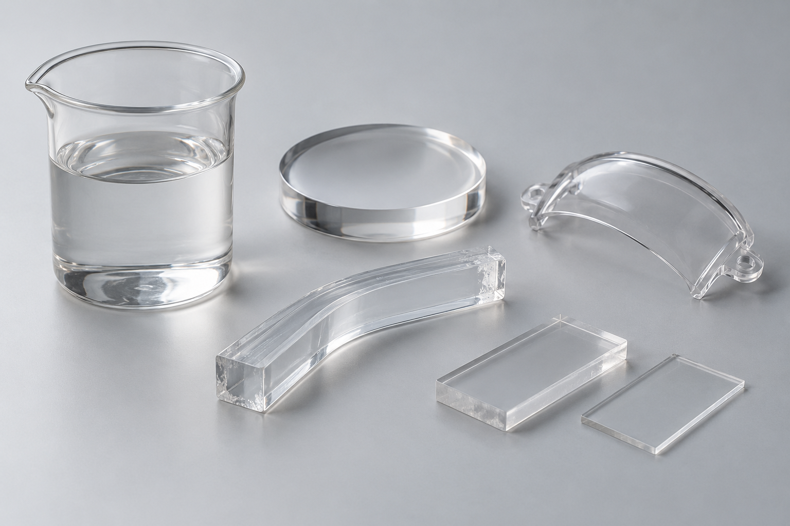 Clear Photopolymer Resin and Printed Samples